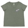 Curvy Collection Women's Fine Jersey V-Neck Tee Thumbnail