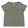 Curvy Collection Women's Fine Jersey V-Neck Tee Thumbnail