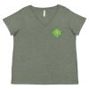 Curvy Collection Women's Fine Jersey V-Neck Tee Thumbnail