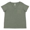 Curvy Collection Women's Fine Jersey V-Neck Tee Thumbnail