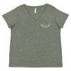 Curvy Collection Women's Fine Jersey V-Neck Tee Thumbnail