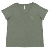 Curvy Collection Women's Fine Jersey V-Neck Tee Thumbnail