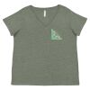Curvy Collection Women's Fine Jersey V-Neck Tee Thumbnail