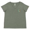 Curvy Collection Women's Fine Jersey V-Neck Tee Thumbnail