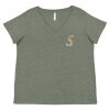 Curvy Collection Women's Fine Jersey V-Neck Tee Thumbnail