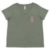 Curvy Collection Women's Fine Jersey V-Neck Tee Thumbnail
