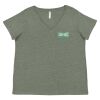Curvy Collection Women's Fine Jersey V-Neck Tee Thumbnail