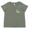 Curvy Collection Women's Fine Jersey V-Neck Tee Thumbnail