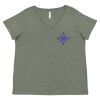 Curvy Collection Women's Fine Jersey V-Neck Tee Thumbnail