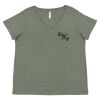 Curvy Collection Women's Fine Jersey V-Neck Tee Thumbnail