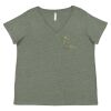 Curvy Collection Women's Fine Jersey V-Neck Tee Thumbnail