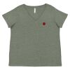 Curvy Collection Women's Fine Jersey V-Neck Tee Thumbnail
