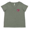 Curvy Collection Women's Fine Jersey V-Neck Tee Thumbnail