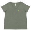 Curvy Collection Women's Fine Jersey V-Neck Tee Thumbnail