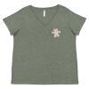 Curvy Collection Women's Fine Jersey V-Neck Tee Thumbnail