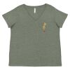 Curvy Collection Women's Fine Jersey V-Neck Tee Thumbnail