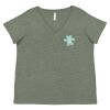 Curvy Collection Women's Fine Jersey V-Neck Tee Thumbnail