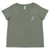 Curvy Collection Women's Fine Jersey V-Neck Tee Thumbnail