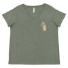 Curvy Collection Women's Fine Jersey V-Neck Tee Thumbnail