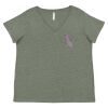 Curvy Collection Women's Fine Jersey V-Neck Tee Thumbnail