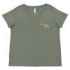 Curvy Collection Women's Fine Jersey V-Neck Tee Thumbnail