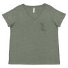 Curvy Collection Women's Fine Jersey V-Neck Tee Thumbnail