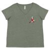 Curvy Collection Women's Fine Jersey V-Neck Tee Thumbnail