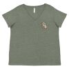 Curvy Collection Women's Fine Jersey V-Neck Tee Thumbnail