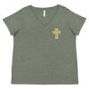 Curvy Collection Women's Fine Jersey V-Neck Tee Thumbnail