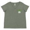 Curvy Collection Women's Fine Jersey V-Neck Tee Thumbnail