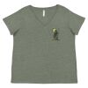 Curvy Collection Women's Fine Jersey V-Neck Tee Thumbnail