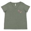 Curvy Collection Women's Fine Jersey V-Neck Tee Thumbnail