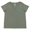 Curvy Collection Women's Fine Jersey V-Neck Tee Thumbnail