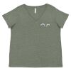 Curvy Collection Women's Fine Jersey V-Neck Tee Thumbnail