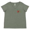 Curvy Collection Women's Fine Jersey V-Neck Tee Thumbnail
