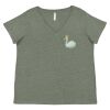 Curvy Collection Women's Fine Jersey V-Neck Tee Thumbnail
