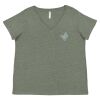 Curvy Collection Women's Fine Jersey V-Neck Tee Thumbnail