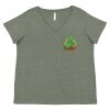 Curvy Collection Women's Fine Jersey V-Neck Tee Thumbnail