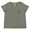 Curvy Collection Women's Fine Jersey V-Neck Tee Thumbnail