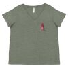 Curvy Collection Women's Fine Jersey V-Neck Tee Thumbnail