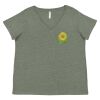Curvy Collection Women's Fine Jersey V-Neck Tee Thumbnail