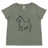 Curvy Collection Women's Fine Jersey V-Neck Tee Thumbnail