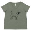 Curvy Collection Women's Fine Jersey V-Neck Tee Thumbnail