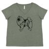 Curvy Collection Women's Fine Jersey V-Neck Tee Thumbnail