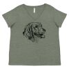 Curvy Collection Women's Fine Jersey V-Neck Tee Thumbnail