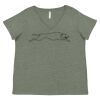 Curvy Collection Women's Fine Jersey V-Neck Tee Thumbnail
