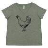 Curvy Collection Women's Fine Jersey V-Neck Tee Thumbnail