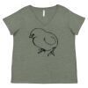 Curvy Collection Women's Fine Jersey V-Neck Tee Thumbnail