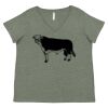 Curvy Collection Women's Fine Jersey V-Neck Tee Thumbnail