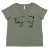 Curvy Collection Women's Fine Jersey V-Neck Tee Thumbnail